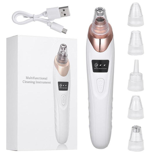 5 in 1 Derma Suction Blackhead Remover | Electric Pore Vacuum & Acne Cleaner for Face