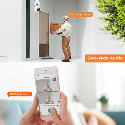 HD CCTV WiFi Mini Camera with FREE CAMERA HOLDER | IP Outdoor Wireless Security Camera | 360 Degree PTZ Smart Bulb Camera | Night Vision & Motion Detection for Home Surveillance