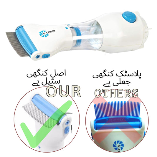 V Comb Electric Lice Removal Machine | Effective Head Lice, Nit & Dandruff Treatment