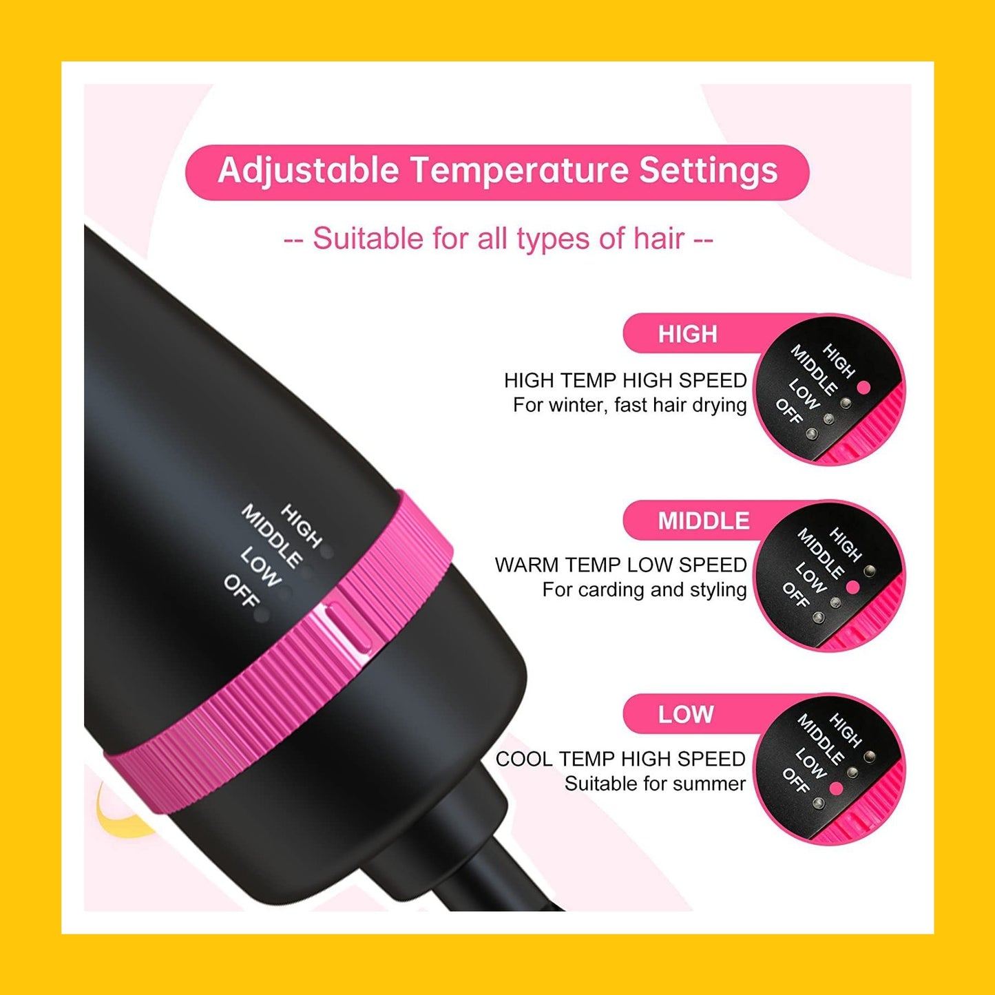 One Step Hair Dryer & Volumizer | 3 in 1 Hot Air Brush for Straightening, Curling & Drying