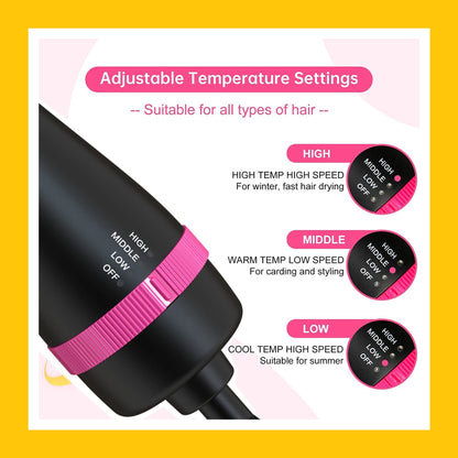 One Step Hair Dryer & Volumizer | 3 in 1 Hot Air Brush for Straightening, Curling & Drying