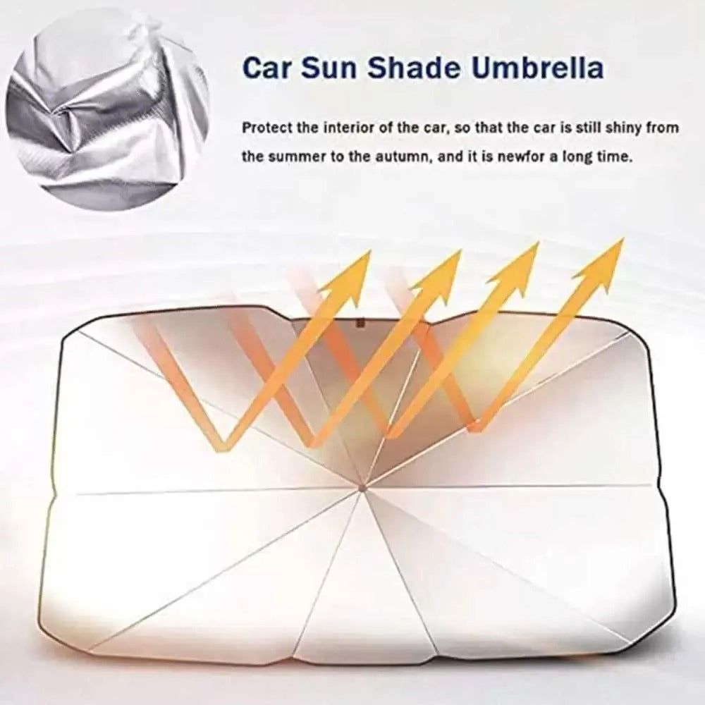 Car Sun Shade Umbrella | Portable UV Protection Windshield Shade for Car Interior
