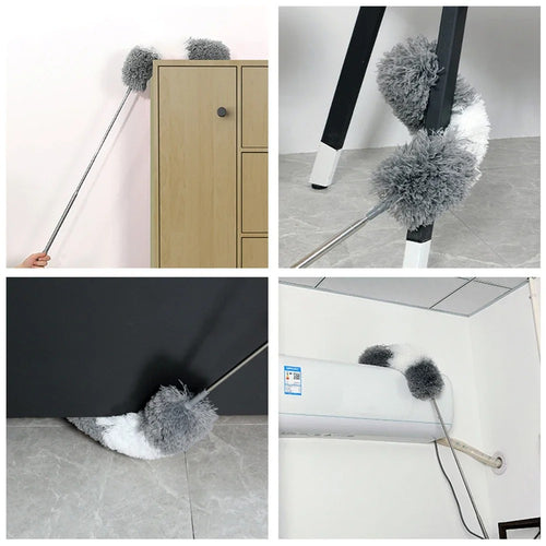 Extendable Ceiling Fan Cleaning Duster | Long Handle Microfiber Brush for High Surfaces