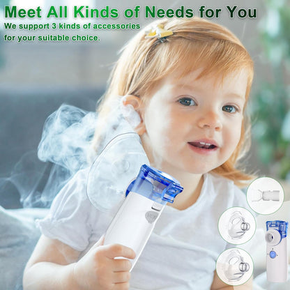 Mesh Nebulizer Machine for Kids & Adults | Portable Silent Nebulizer for Asthma & Breathing