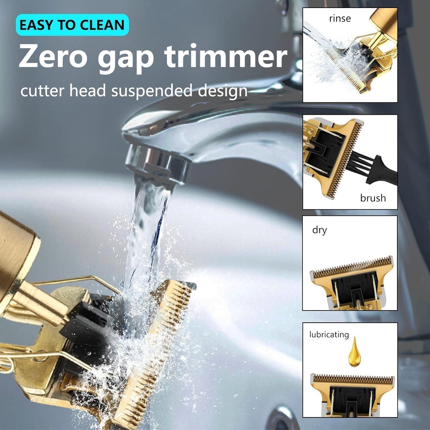 Vintage T9 Trimmer for Men | Electric Hair & Beard Trimmer Machine USB Rechargeable