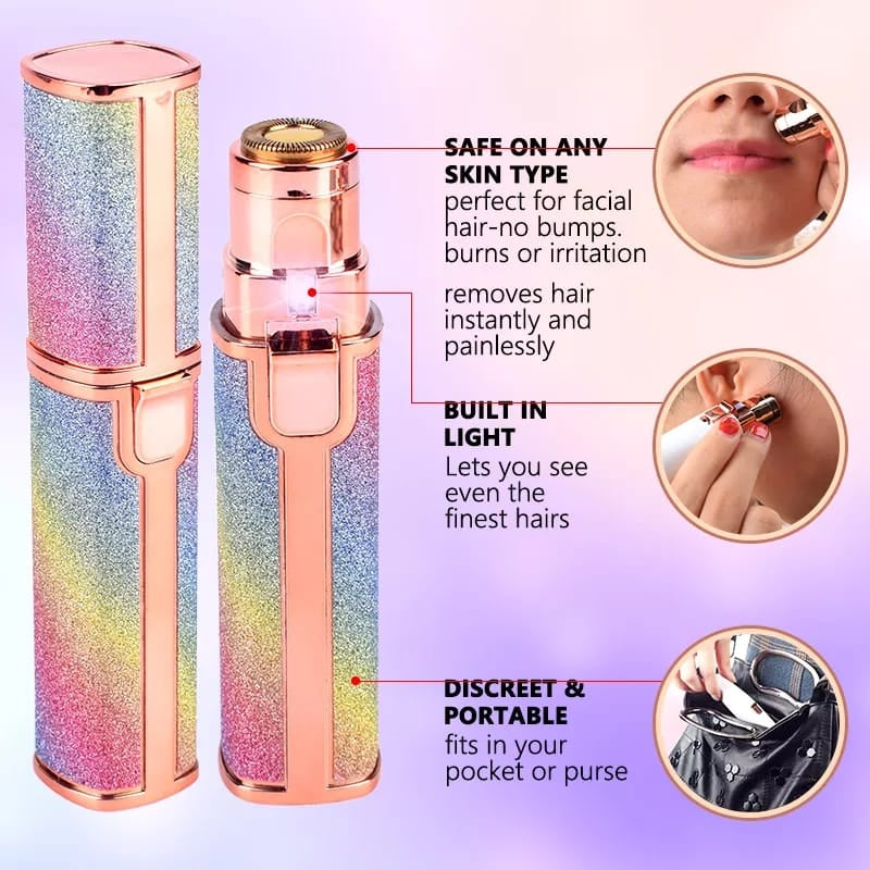 Rechargeable 2 in 1 Eyebrow Hair Trimmer for Women | Electric Facial Hair Remover