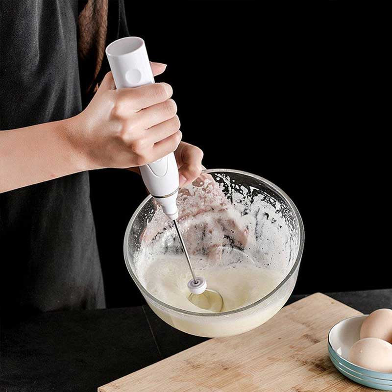 2 in 1 Electric Coffee Beater & Milk Frother | USB Rechargeable Handheld Mixer Dual Speed