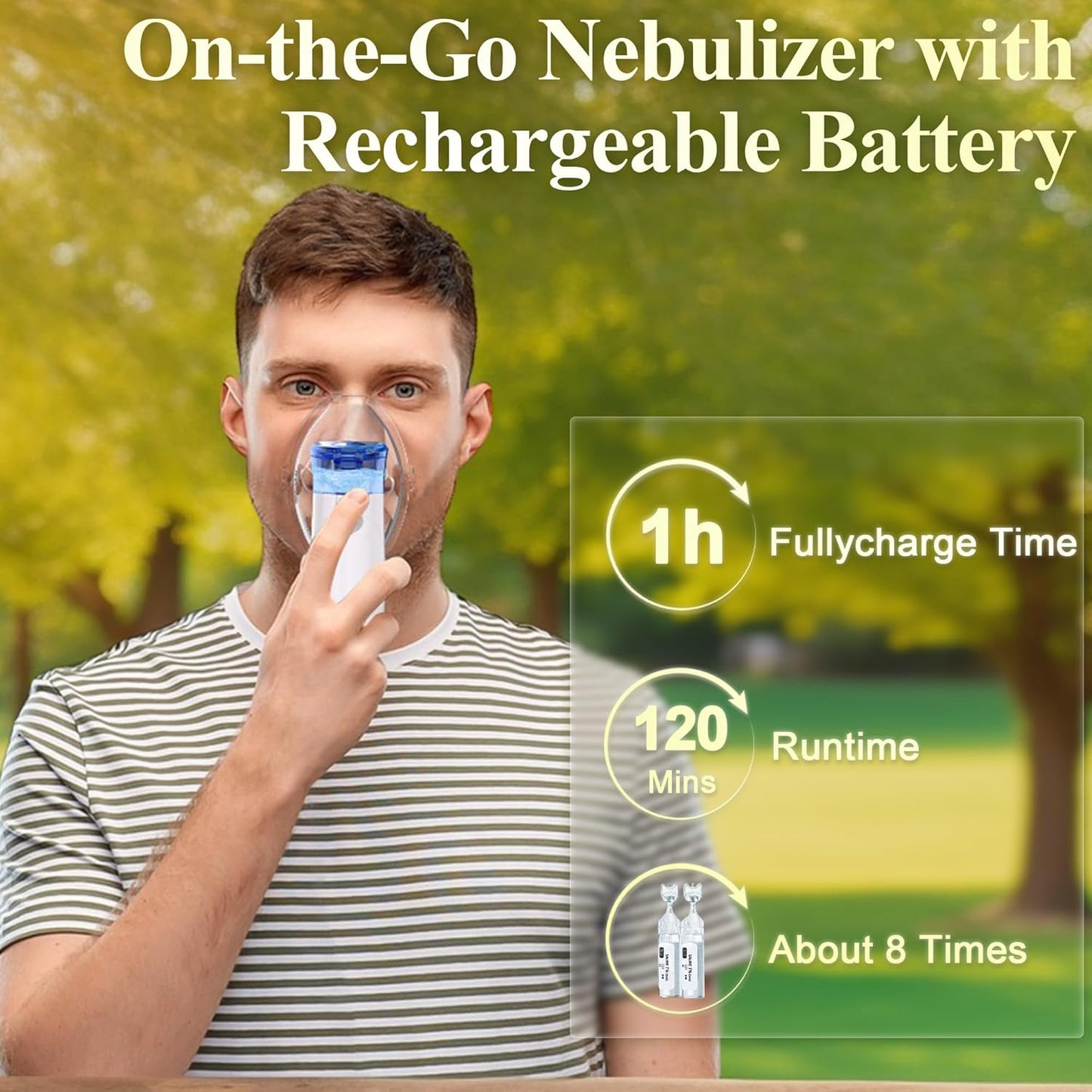 Mesh Nebulizer Machine for Kids & Adults | Portable Silent Nebulizer for Asthma & Breathing