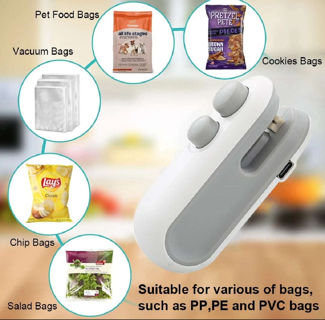 Portable Plastic Bag Sealer Machine | Mini Heat Sealer for Food Storage & Packaging