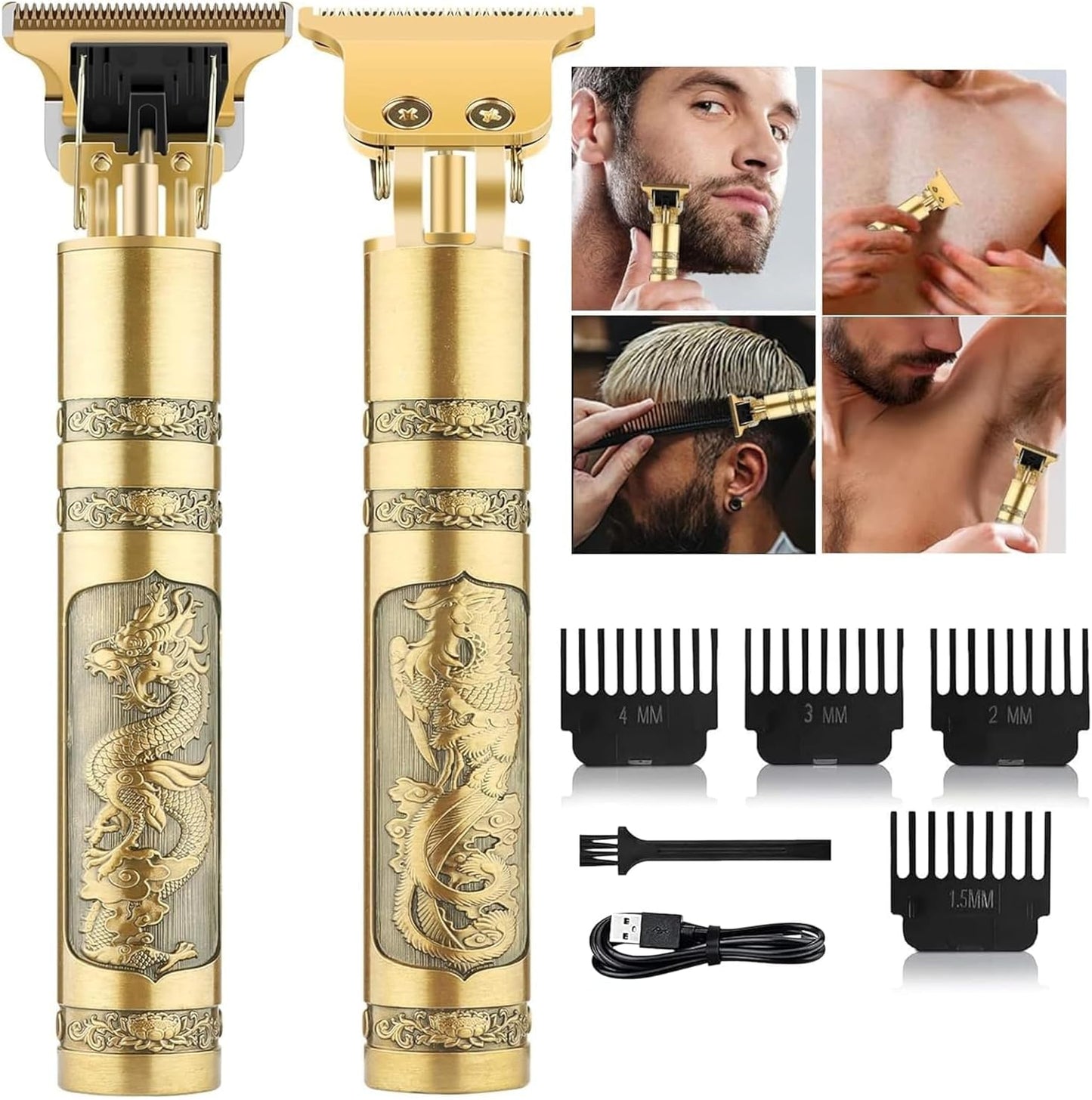 Vintage T9 Trimmer for Men | Electric Hair & Beard Trimmer Machine USB Rechargeable