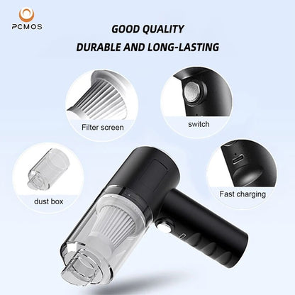 Car Vacuum Cleaner | 3-in-1 Wireless Handheld Vacuum & Air Blower for Car, Home & Laptop