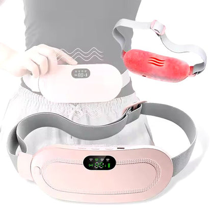 Period Cramp Relief Belt | Electric Heating Pad with 3 Heat Levels & 4 Vibration Modes