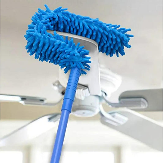 Microfiber Fan Duster with Telescopic Rod | Flexible Duster for Ceiling Fans & Hard-to-Reach Areas