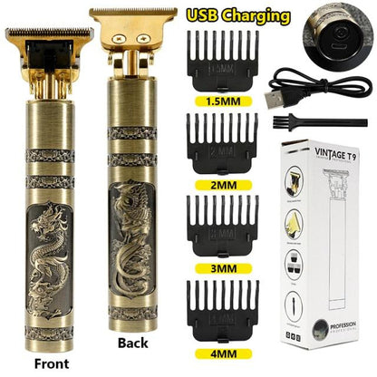 Vintage T9 Trimmer for Men | Electric Hair & Beard Trimmer Machine USB Rechargeable