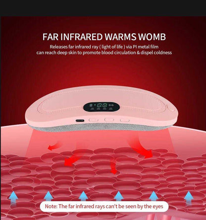 Period Cramp Relief Belt | Electric Heating Pad with 3 Heat Levels & 4 Vibration Modes