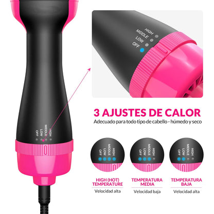 One Step Hair Dryer & Volumizer | 3 in 1 Hot Air Brush for Straightening, Curling & Drying