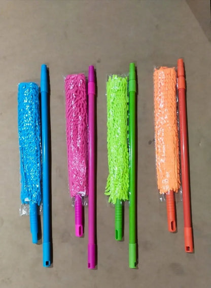 Microfiber Fan Duster with Telescopic Rod | Flexible Duster for Ceiling Fans & Hard-to-Reach Areas