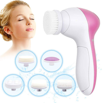 5 in 1 Facial Massager Machine | Electric Face Cleanser & Blackhead Remover for Women & Men
