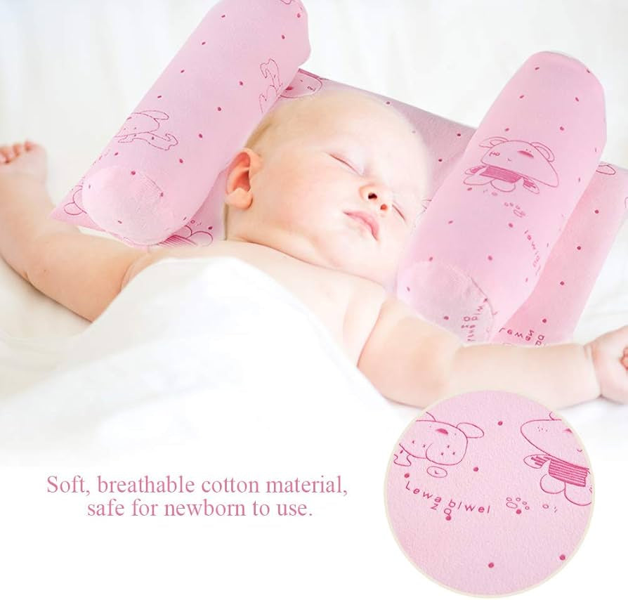 Baby Head Shaping Pillow | Newborn Flat Head Prevention Pillow for Crib, Car Seat & Stroller