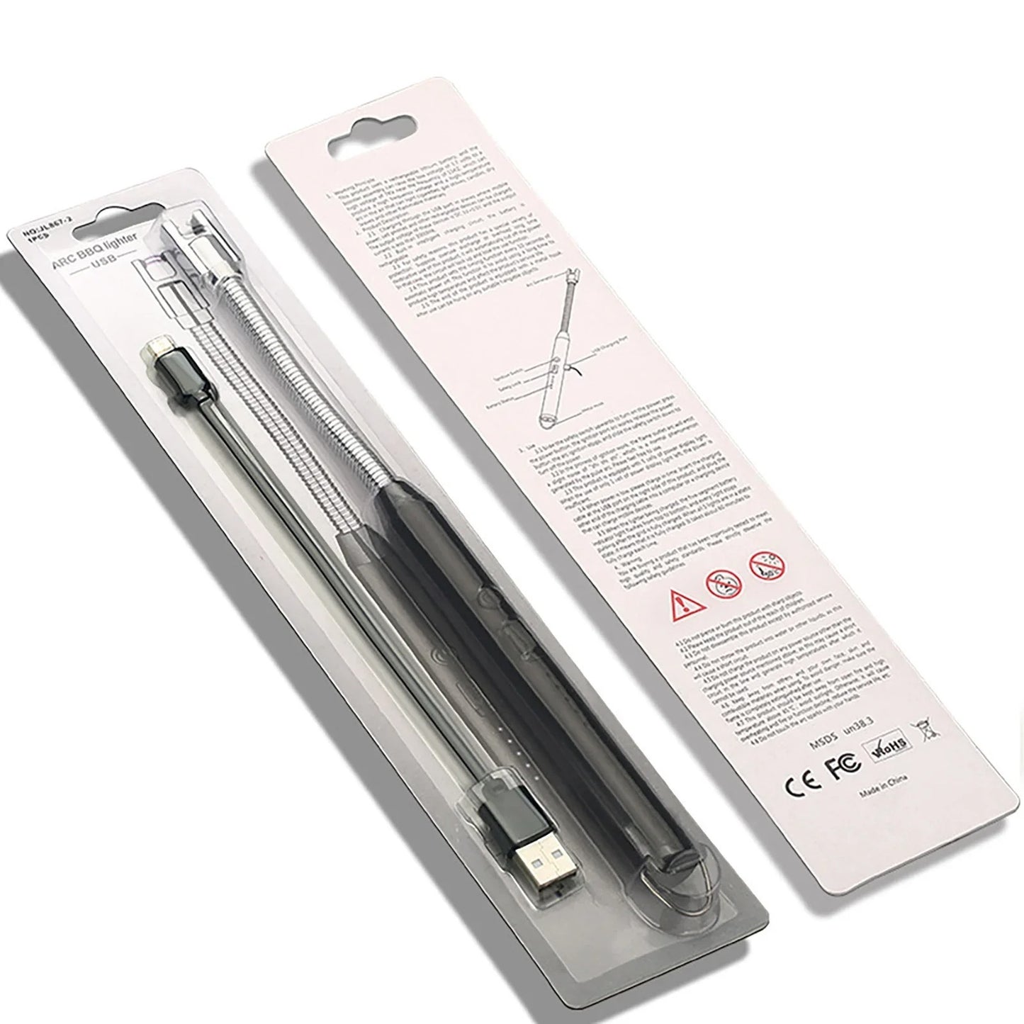 Electronic Arc Lighter with Flexible Neck, Safety Lock, Windproof