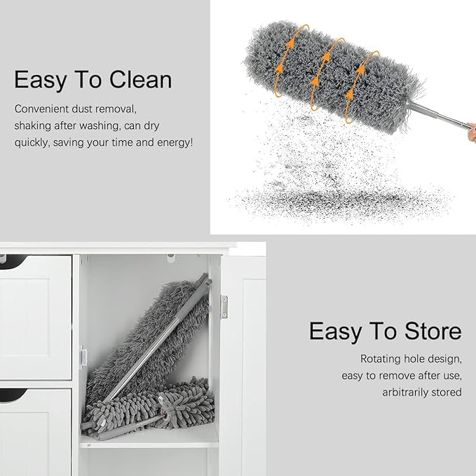 Extendable Ceiling Fan Cleaning Duster | Long Handle Microfiber Brush for High Surfaces